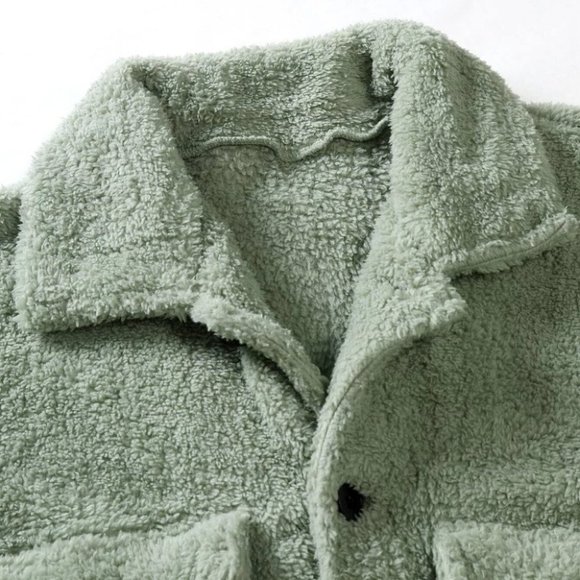 Green Mens Teddy Jacket - Picture 5 of 7